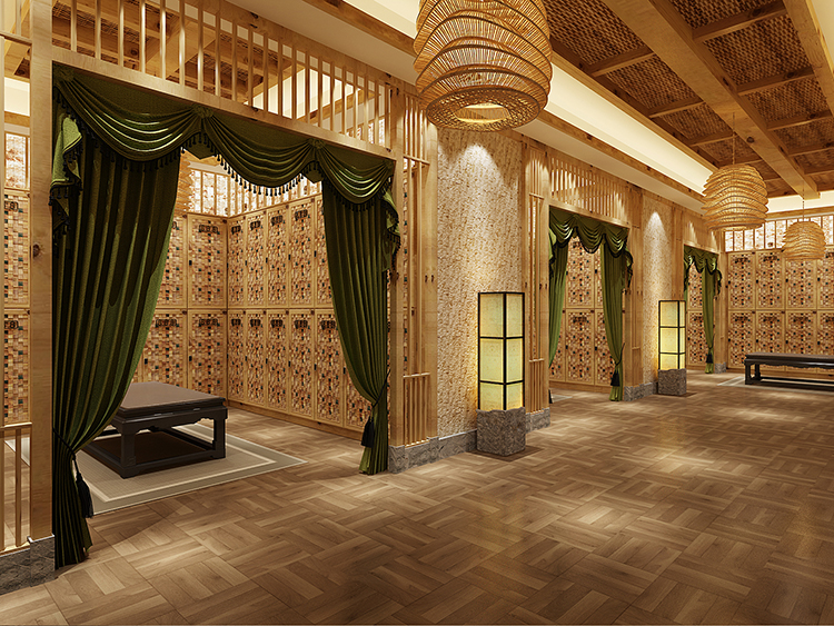 万金湖洗浴--大堂设计